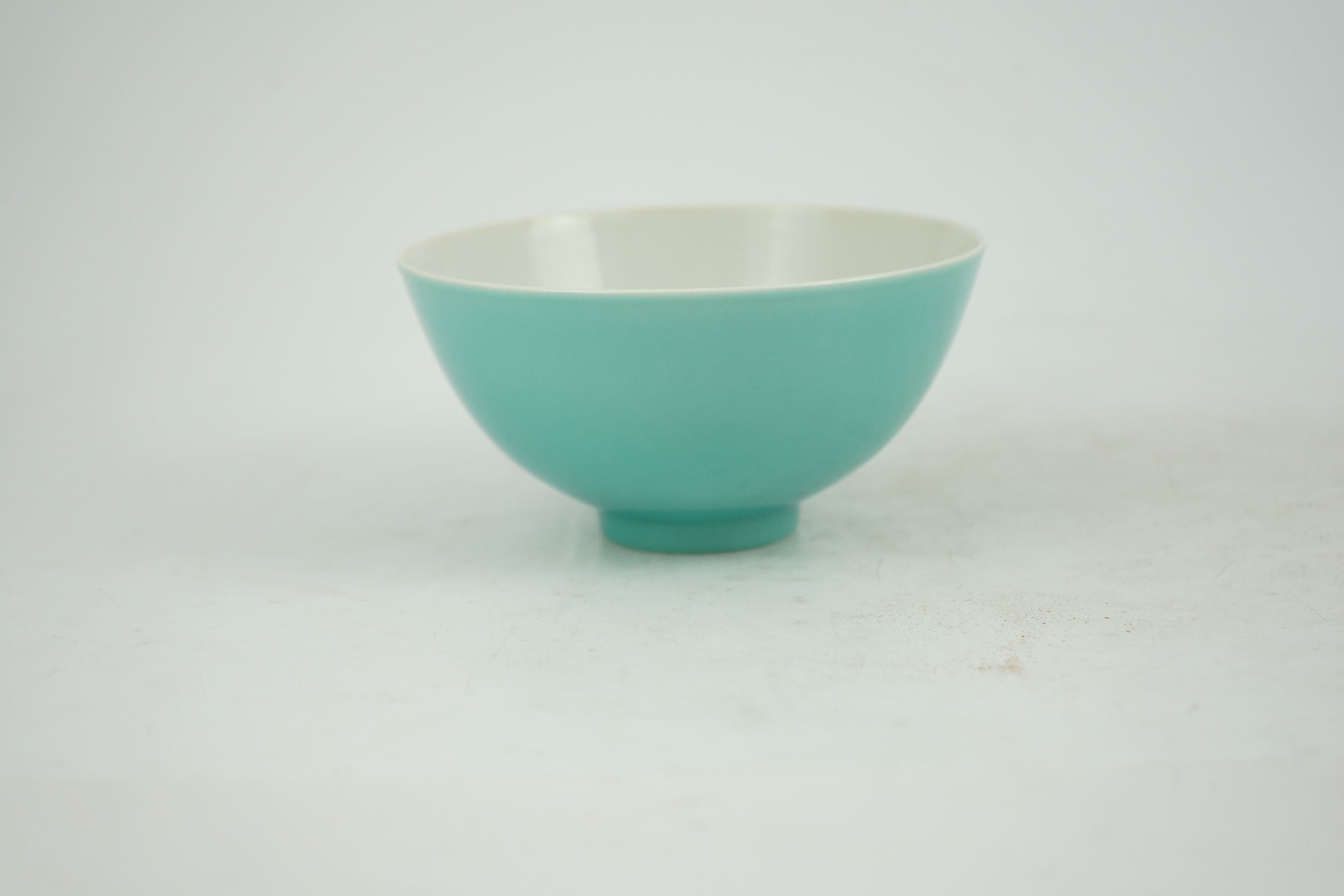 A Chinese turquoise glazed bowl, Yongzheng mark, possibly Republic period